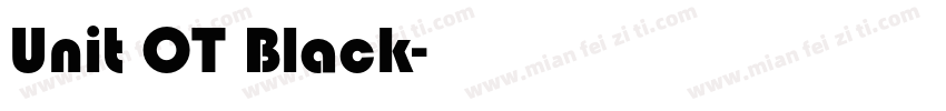 Unit OT Black字体转换